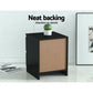 Black table with 2x bedside drawers pepe
