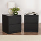 Artiss 2x Bedside Table 2 Drawers - PEPE Black - Furniture