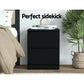 2x Bedside Table 2 Drawers