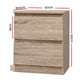 2x Bedside Table 2 Drawers