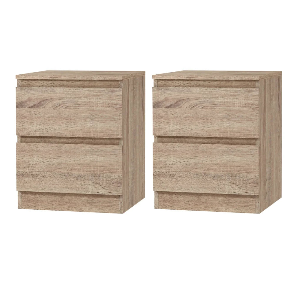 Oak table with 2x bedside drawers pepe