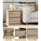 Bedside table with bedside drawers and open shelf