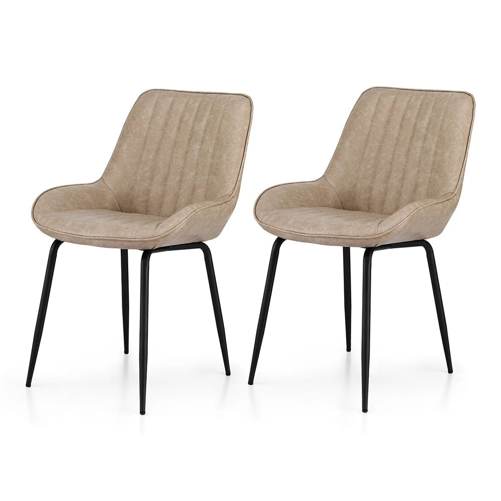 PU leather dining chair set