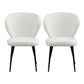 Dining chairs sherpa with 2x boucle wing back