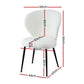 Set of two white dining chairs