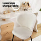 Dining chairs sherpa with 2x boucle wing back kitchen