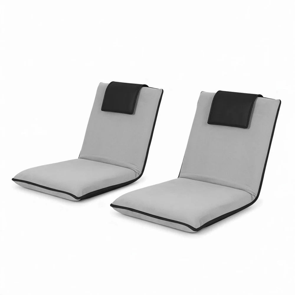 Grey floor lounge sofa with 2x bed cushion velvet