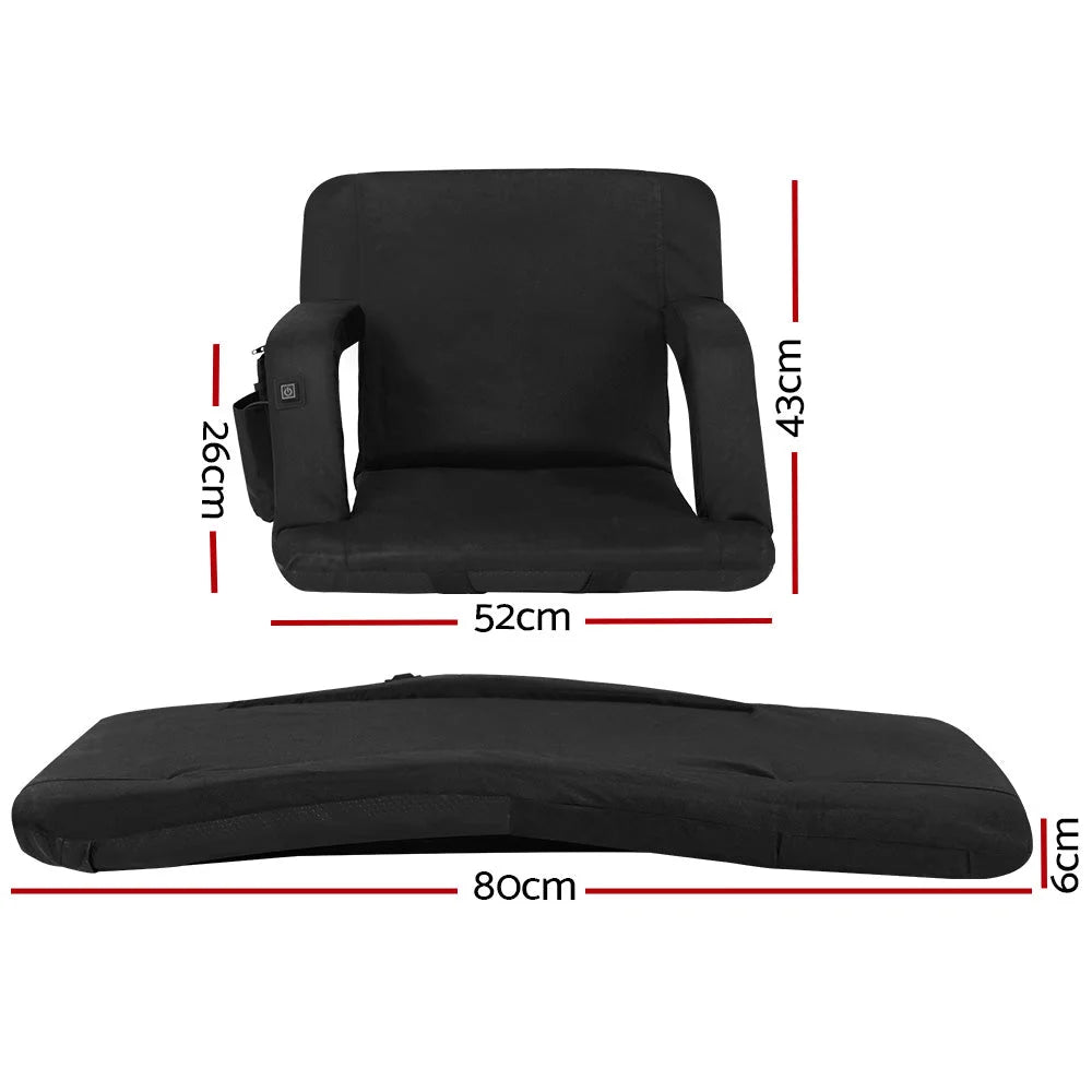 Floor lounge sofa with bed armrest heated cushion