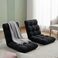 Lounge sofa bed with pack contents and accessory layout