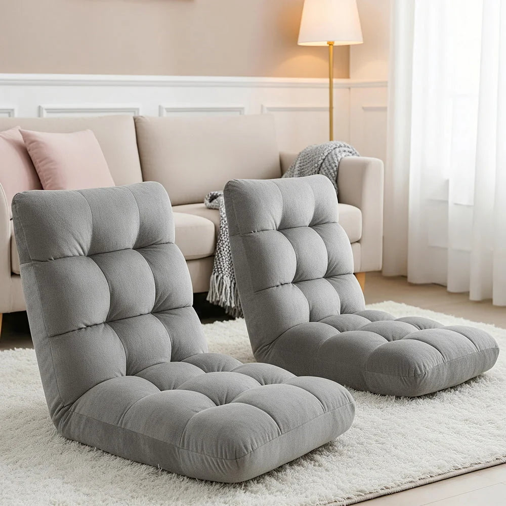Grey fabric lounge sofa bed with material finish and practical fittings