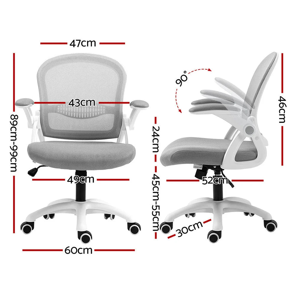 Grey 2x office chair for desk and study spaces