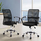 Artiss 2x Mesh Office Chair Mid Back Black - Furniture >