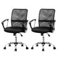Artiss 2x Mesh Office Chair Mid Back Black - Furniture >