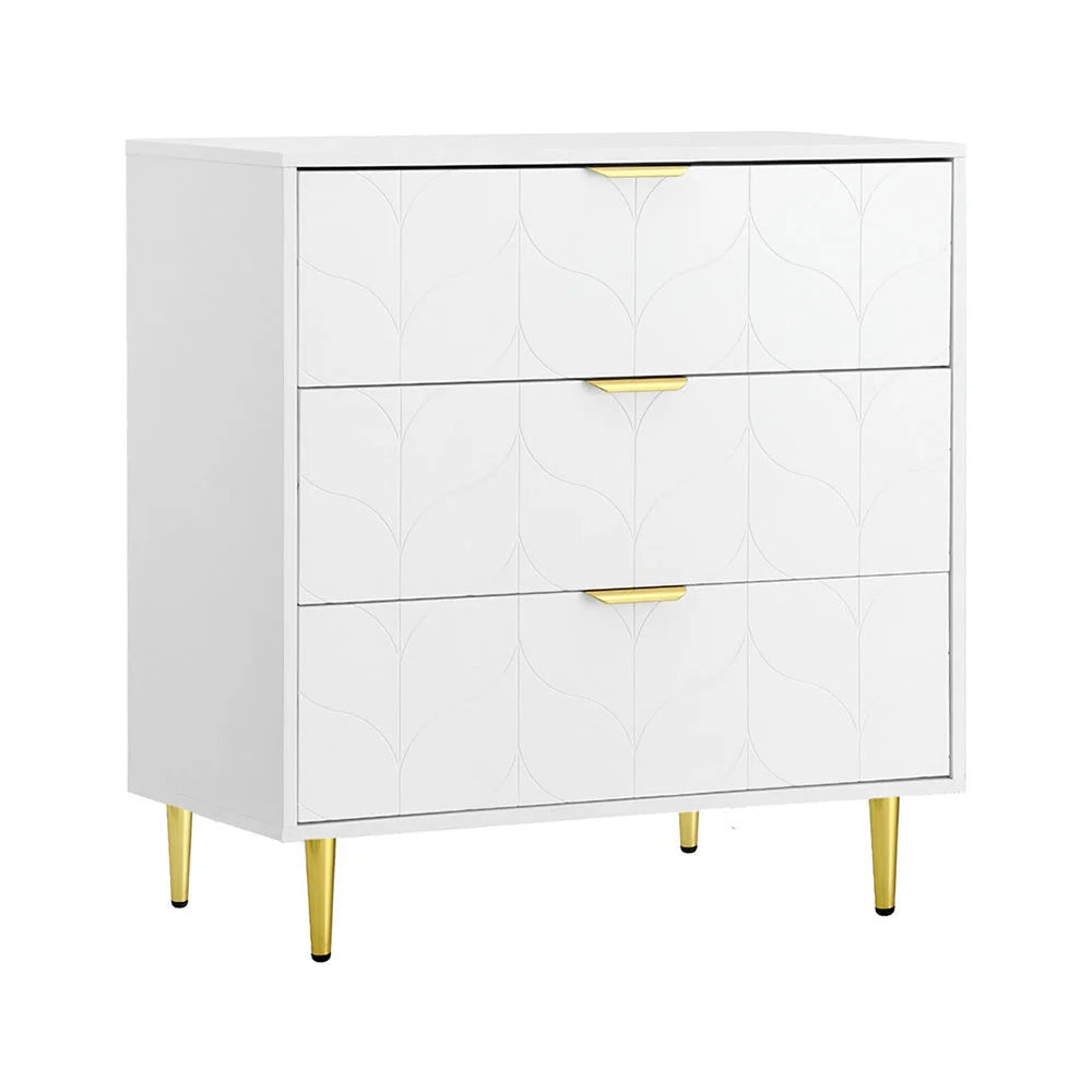 Chest drawers lowboy with colour matched pieces and support fittings