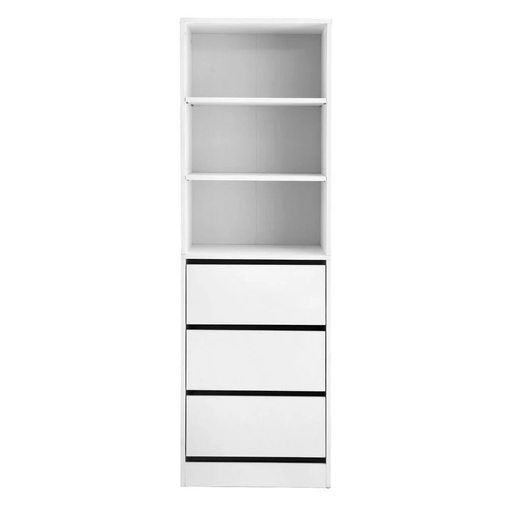 Artiss 3 Chest of Drawers Tallboy Cabinet White - Furniture