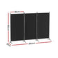 Artiss 3 Panel Room Divider Screen 260x180cm Fabric Black from Home My Garden