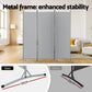 3 Panel Room Divider Screen 260x180cm Grey Fabric