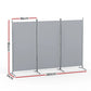 3 Panel Room Divider Screen with 260x180cm Fabric Grey