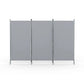 Room Divider Screen 260x180cm Fabric Grey 3 Panel