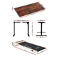 360mm 140cm walking pad treadmill with side supports and structural rails