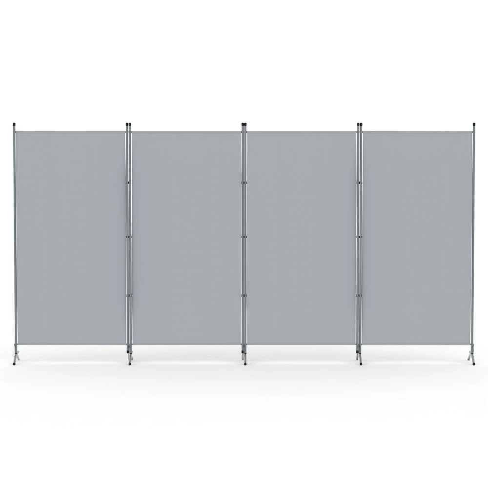 Artiss 4 Panel Room Divider Screen 345x180cm Fabric Grey