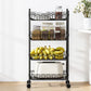 Rack Shelving Unit Adjustable Garage Kitchen Wheels 4 Tier Storage