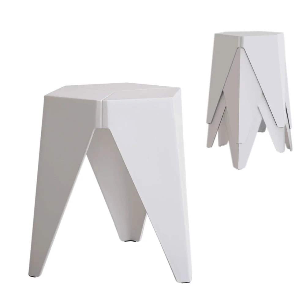 White jigsaw puzzle with lower base and fitted supports