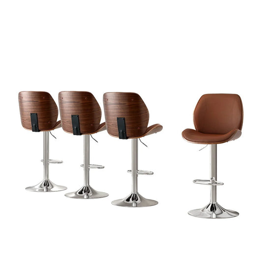 Artiss 4X Bar Stools Bentwood Adjustable Kitchen Counter
