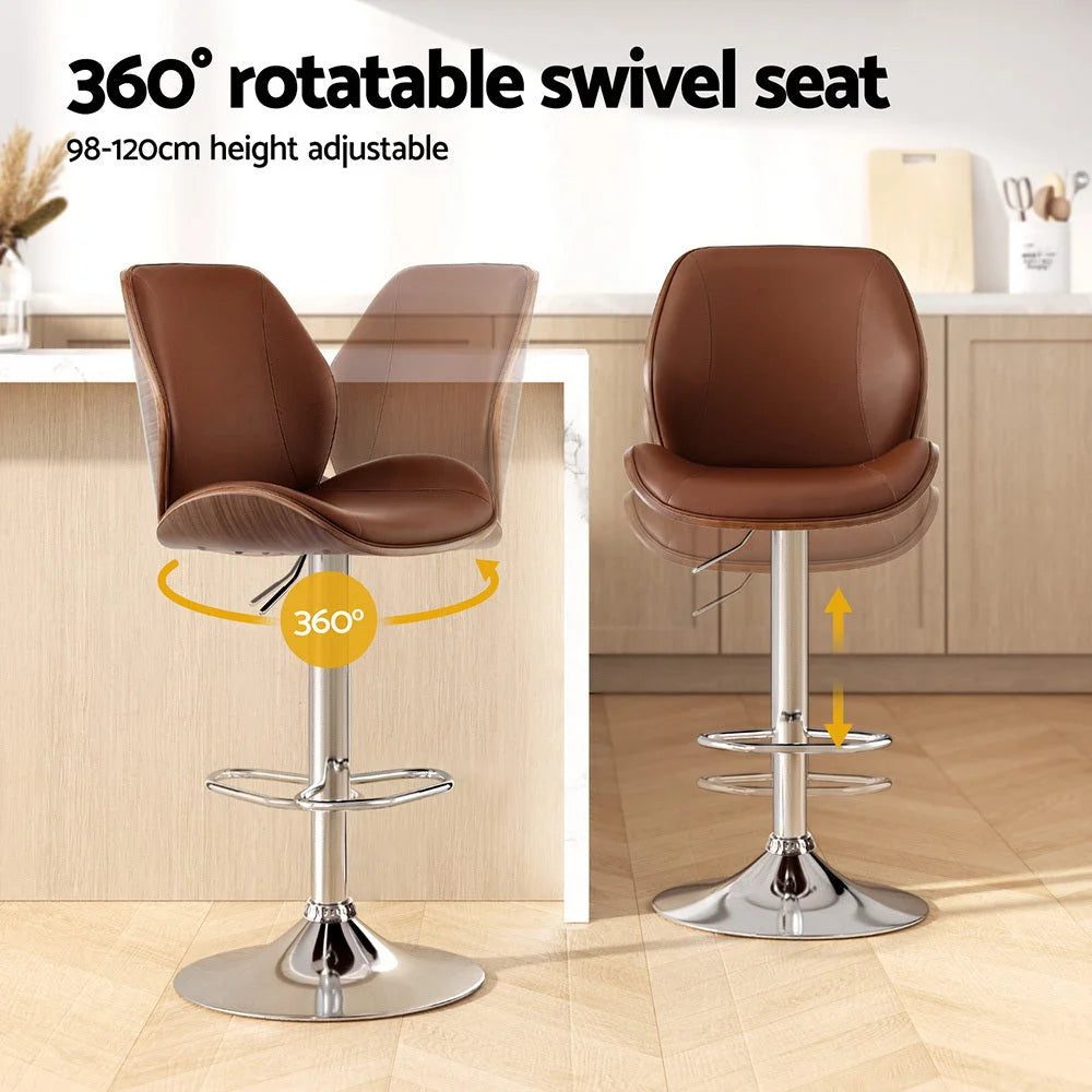 Artiss 4X Bar Stools Bentwood Adjustable Kitchen Counter