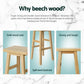 Wooden table with 4x bar stools kitchen