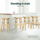 Set of four wooden bar stools