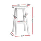 White wooden table with tabletop and support frame