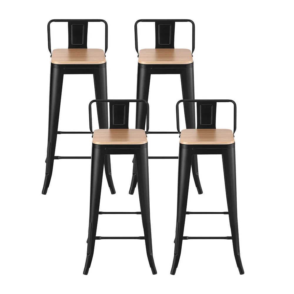 Artiss 4x Bar Stools Kitchen Counter High Chair Dining