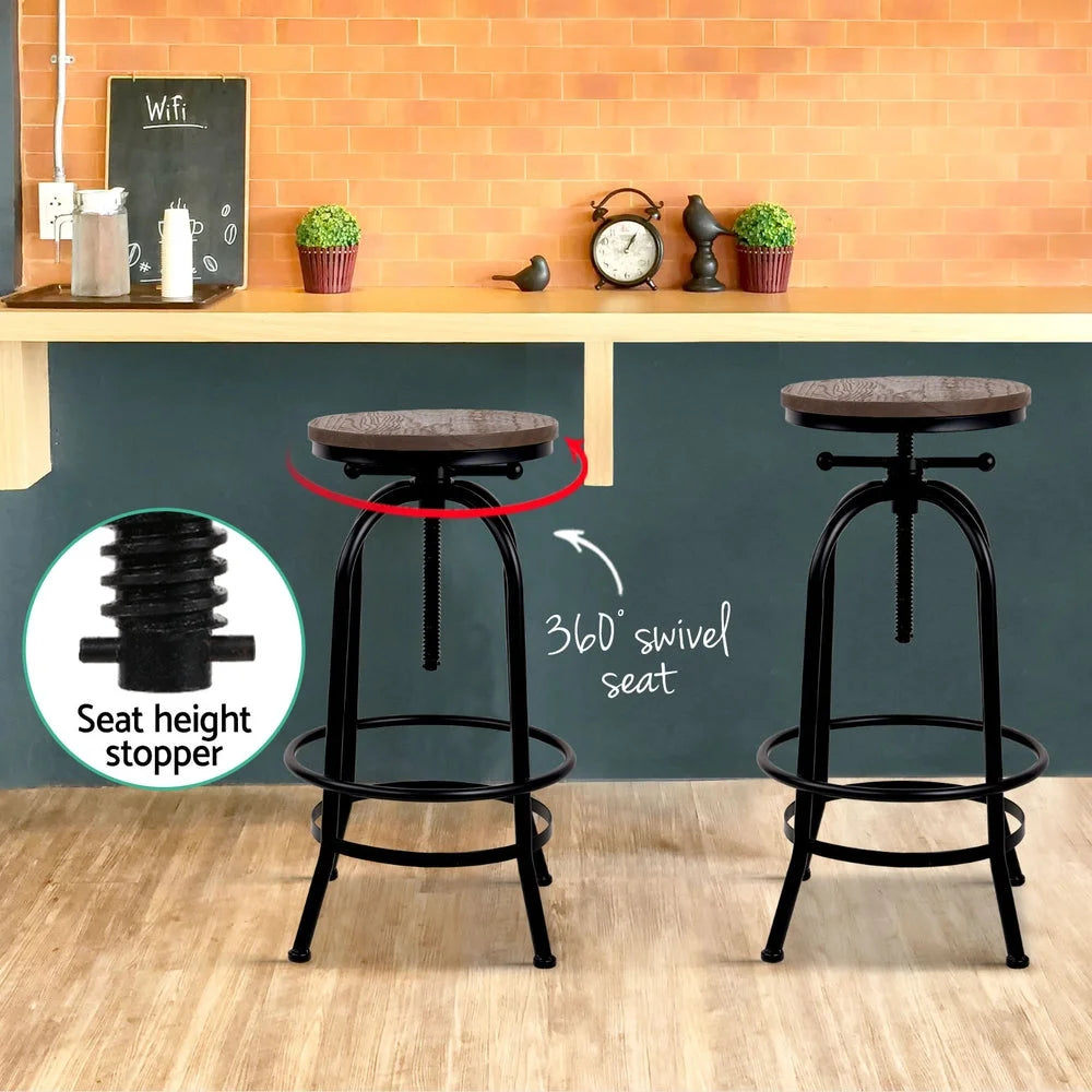Wooden dining chair set with seat padding and sturdy legs