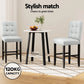 Artiss 4x Bar Stools Kitchen Dining Chairs Counter Fabric