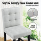 Artiss 4x Bar Stools Kitchen Dining Chairs Counter Fabric