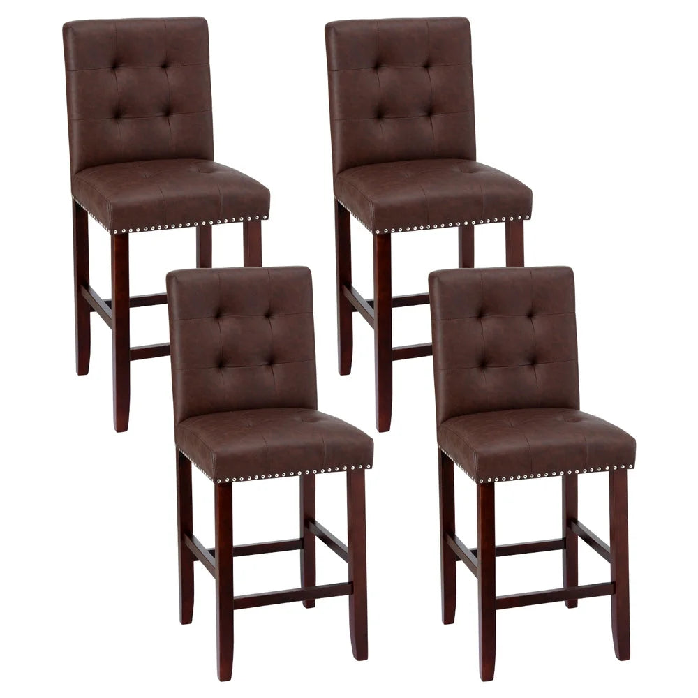 Artiss 4x Bar Stools Kitchen Dining Chairs Counter PU