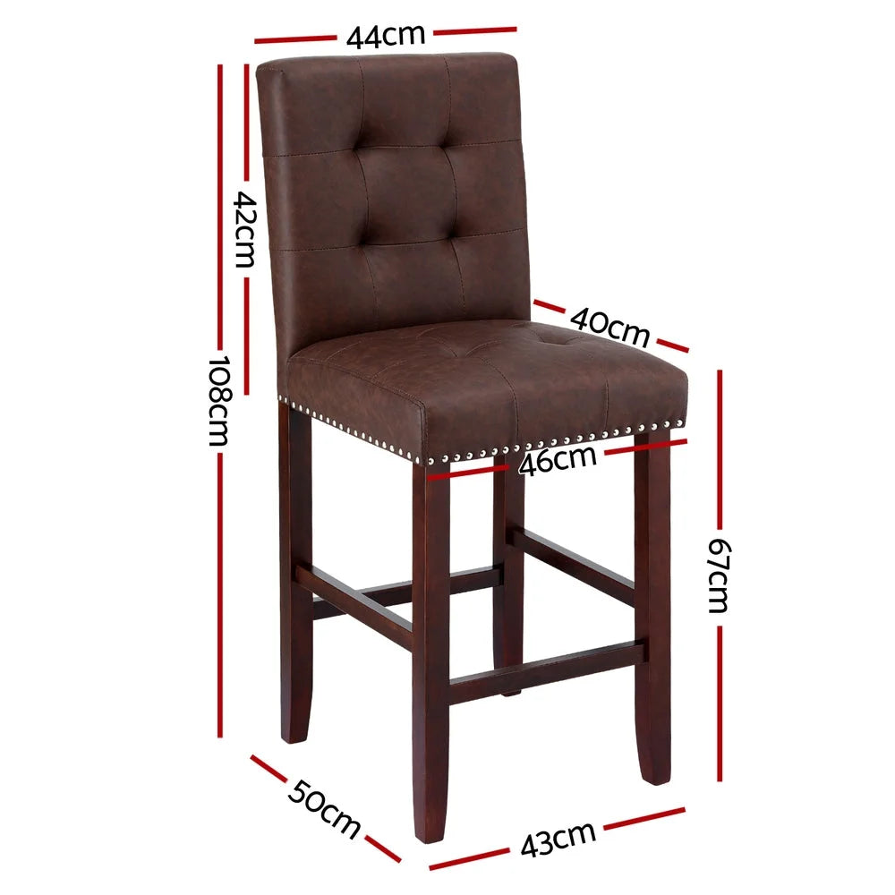 Artiss 4x Bar Stools Kitchen Dining Chairs Counter PU