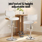 4x Bar Stools Kitchen Dining Chairs Gas Lift Stool