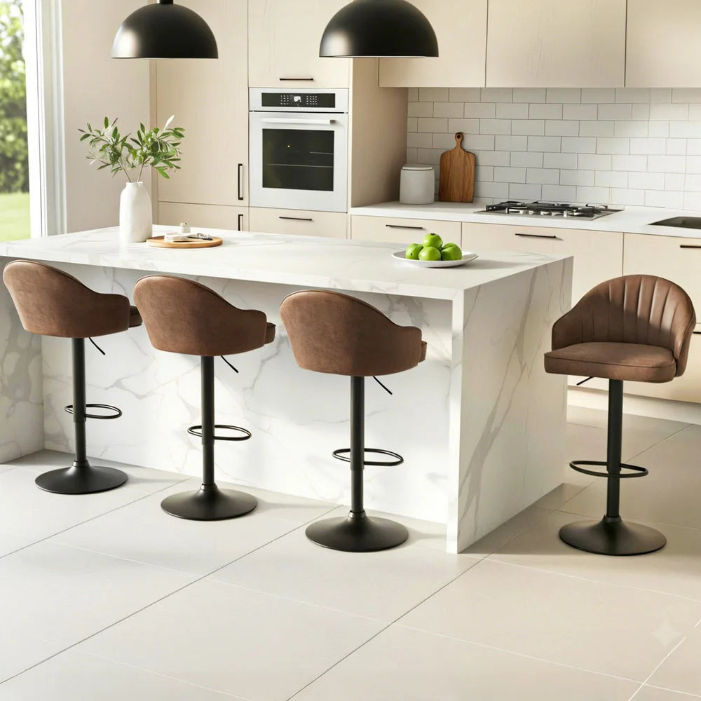 Artiss 4x Bar Stools Kitchen Swivel Gas Lift Counter Chair