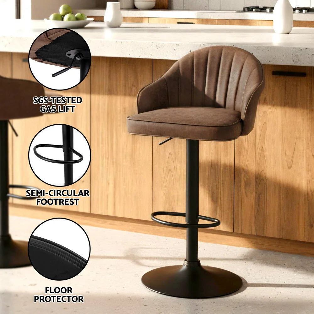 Artiss 4x Bar Stools Kitchen Swivel Gas Lift Counter Chair