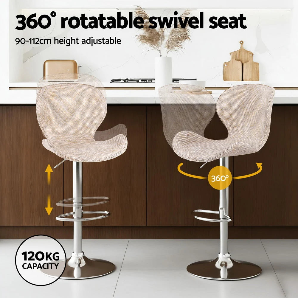 Artiss 4x Bar Stools Kitchen Swivel Gas Lift Counter Chair