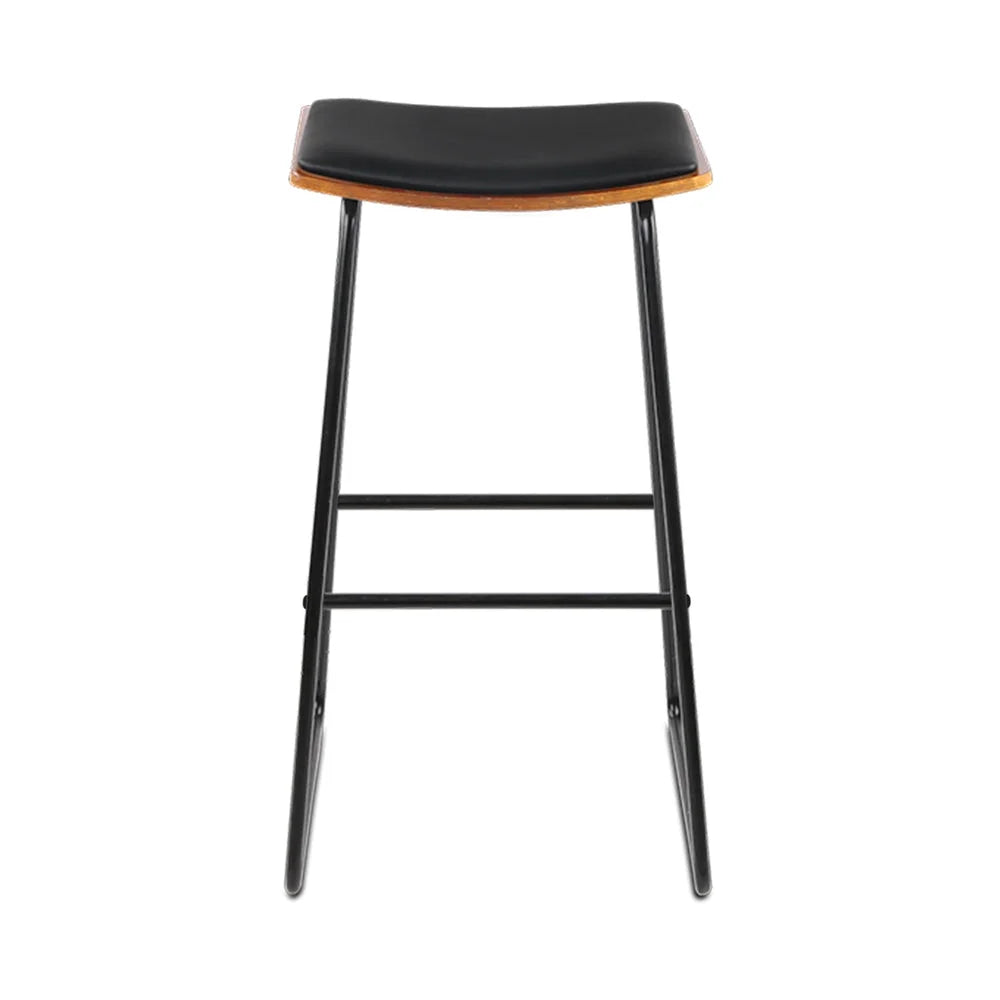 Artiss 4x Bar Stools Leather Padded Metal - Furniture > Bar