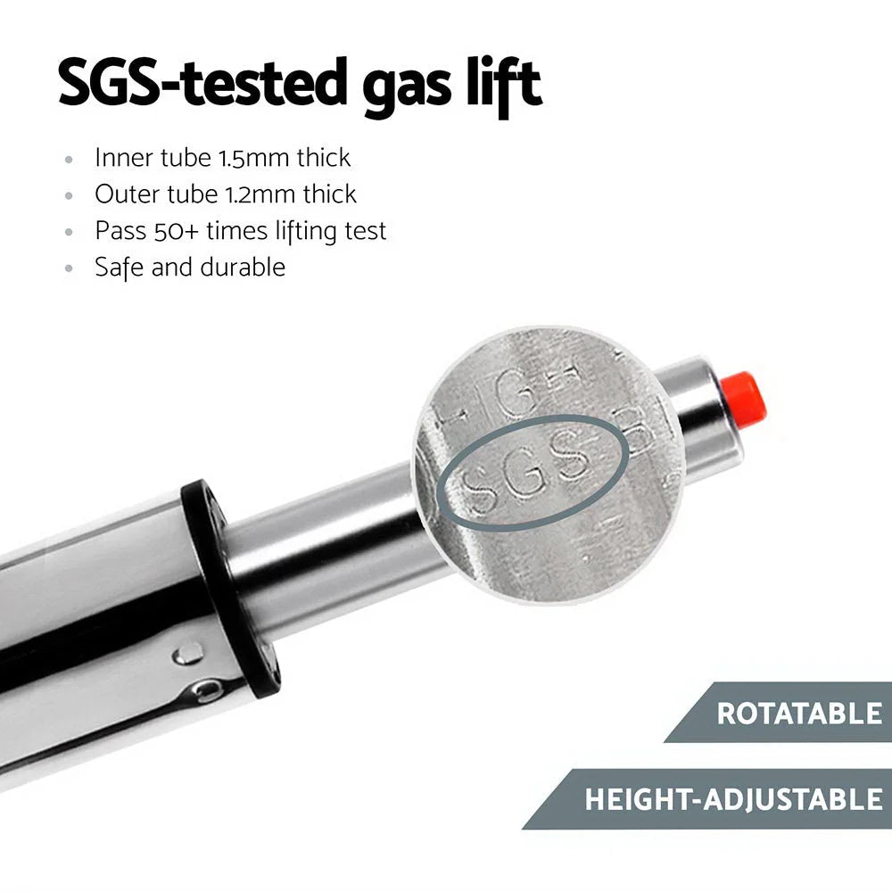 Artiss 4x Bar Stools Linen Padded Gas Lift - Furniture >