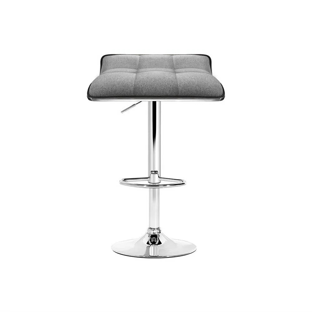 Artiss 4x Bar Stools Linen Padded Gas Lift - Furniture >