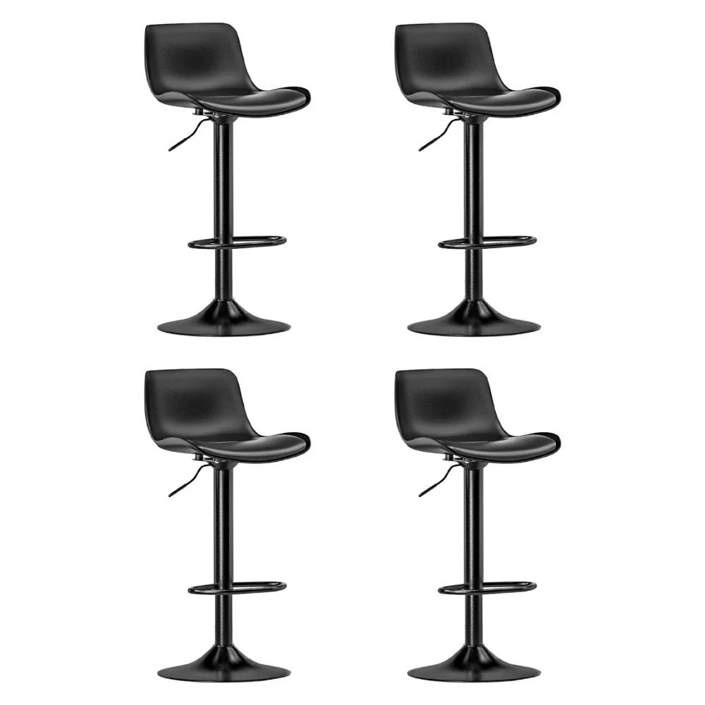 Artiss 4x Bar Stools Padded Seat Gas Lift Black - Furniture
