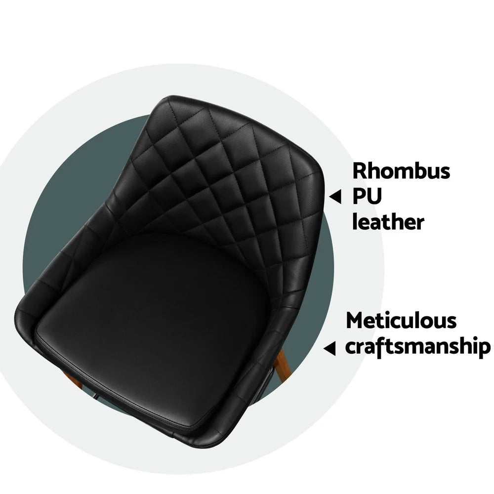 Artiss 4x Bar Stools PU Seat Wooden - Furniture > Bar