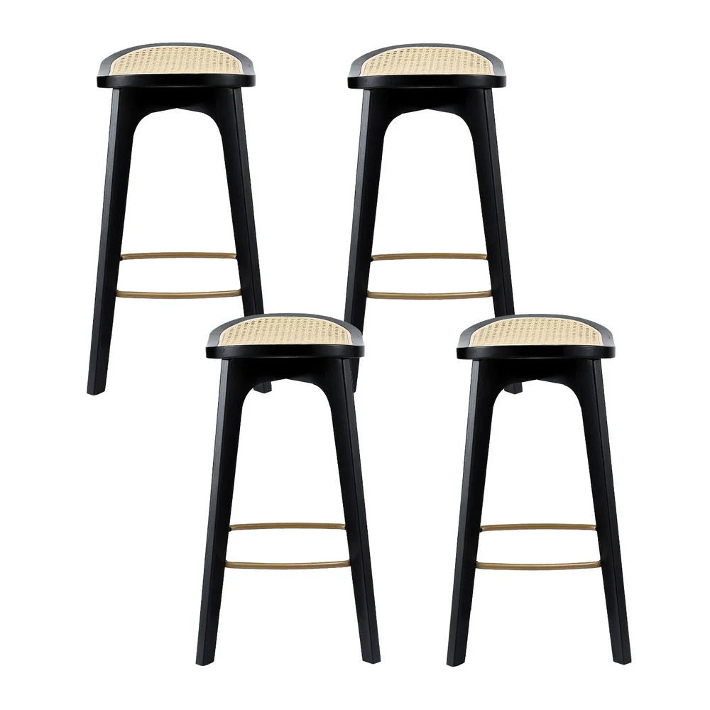 Artiss 4x Bar Stools Rattan Counter Kitchen Dinning Chair