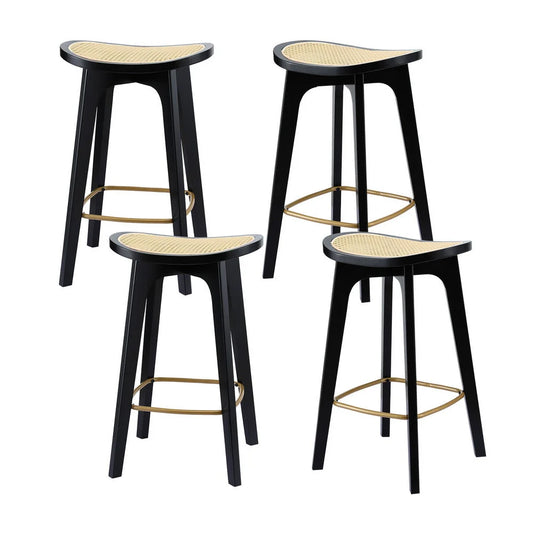 Artiss 4x Bar Stools Rattan Counter Kitchen Dinning Chair