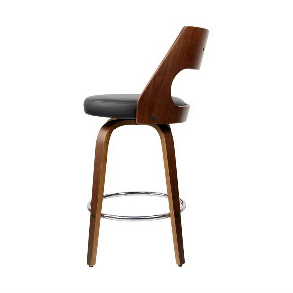 Artiss 4x Bar Stools Swivel Leather Chair 65cm - Furniture
